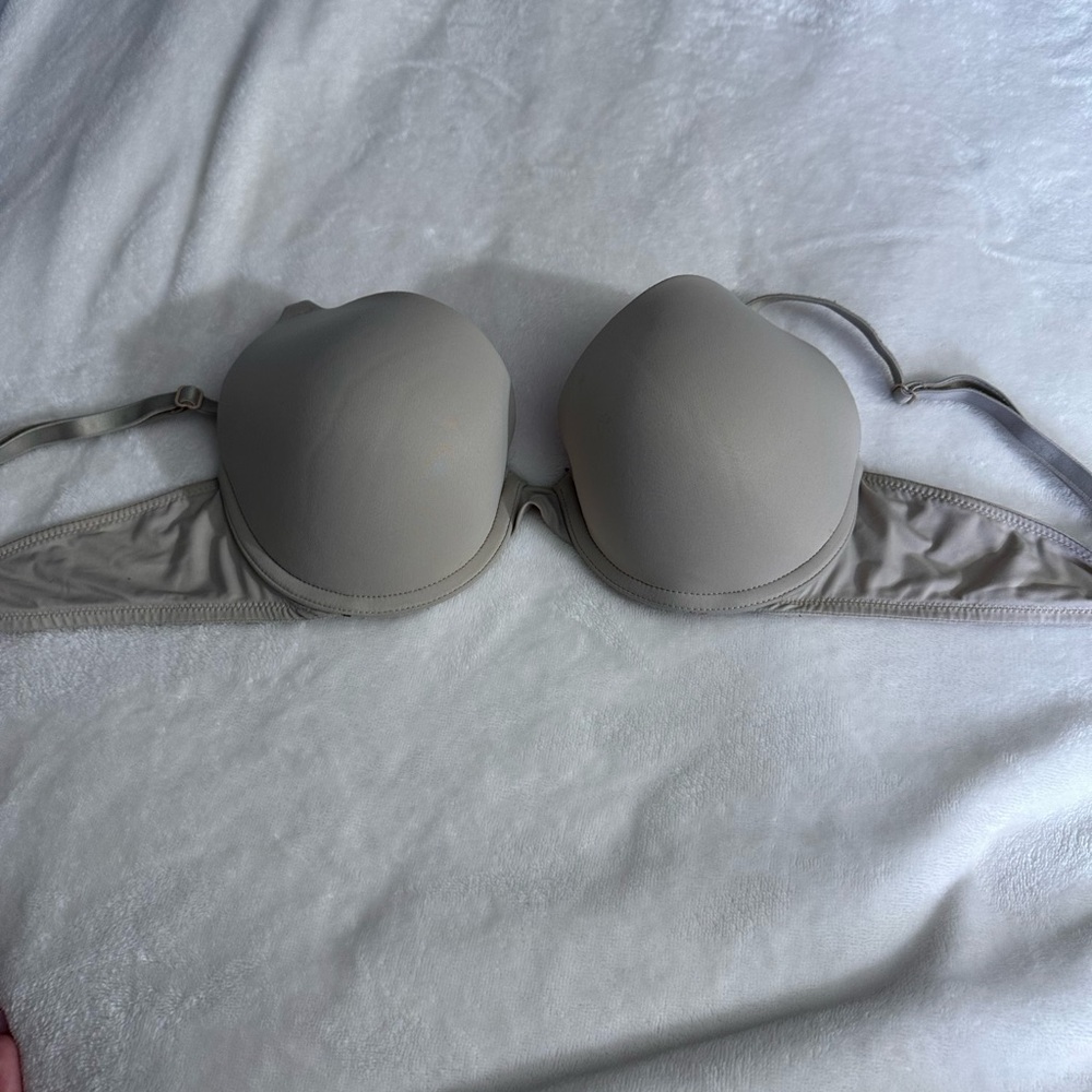 PINK Victoria's Secret Tan Strapless Bra with Underwire Support